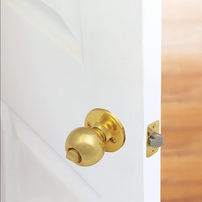 Design House Pro Series Passage Door Latch, Polished Brass | Adjustable - Image 3