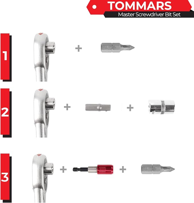 102-Pc Screwdriver Bit Set | S2 Steel, 1/4" Hex Shank Bits, Quick Release Bit - Image 3