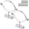 2 Sets 6 Inch Adjustable Pipe Bracket Heavy Duty Adjustable Clamp Bracket by Niuohoy