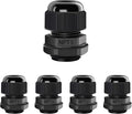 5 Pack NPT 1/4" Cable Glands Waterproof Adjustable 4-8mm Cable Connectors Black by LeMotech