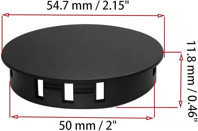 6 Pcs Plastic Hole Plug for Round Holes 2" Snap in Locking Hole Plugs Round - Image 2