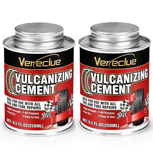 Chemical Vulcanizing Cement, All Purpose Rubber Cement, Heavy Duty Tire Patch by Vereclue