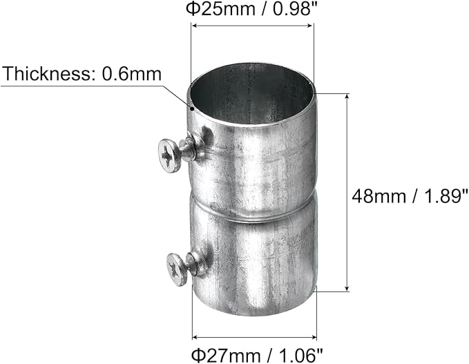 uxcell EMT Coupling, 25mm EMT Set Screw Coupling Conduit Fittings 48mm Length - Image 2