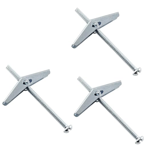 3/16 x 3 Inch Round Head Toggle Bolt and Wing Nut, Wall Anchor Bolts, Molly - Image 2