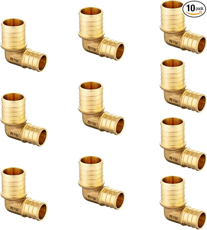 10PC EFIELD 3/4"x1" Pex Reducing Elbow Crimp Brass Fittings | by EFIELDPEXTUBING