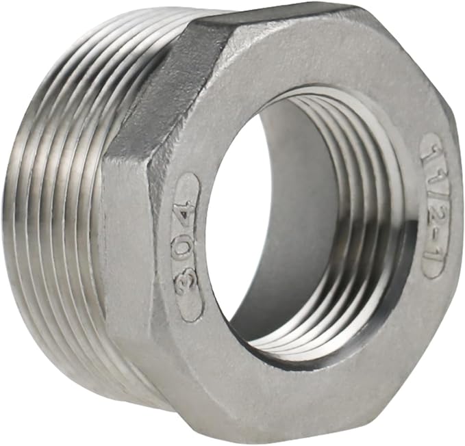 stainless steel hex bushing npt 1-1/2 to npt 1 threaded reducer | Reducing by Horiznext