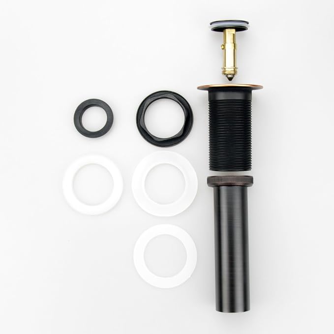 Bathroom Sink Pop Up Drain Without Overflow, Small Cap, Oil Rubbed Bronze - Image 8