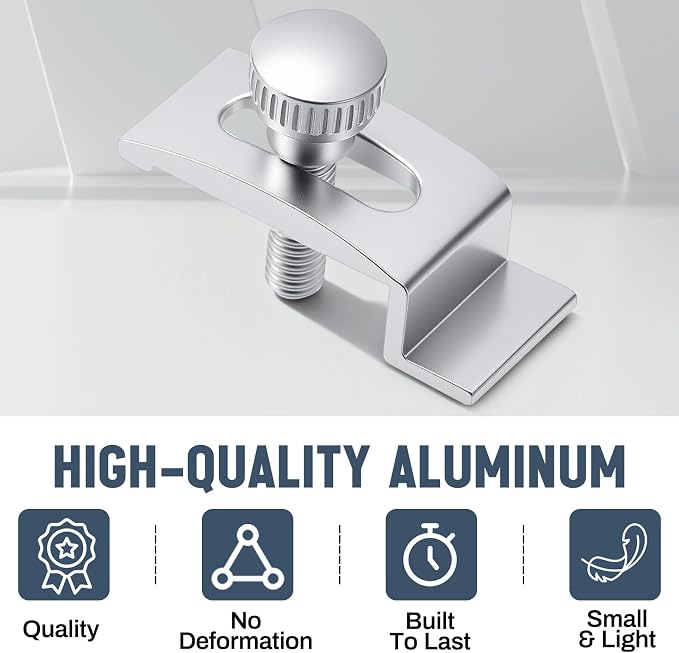 Blulu 24 Pcs T 8726 1/4 Inch Aluminum Storm Door Panel Clip Storm Window Screen - Image 3