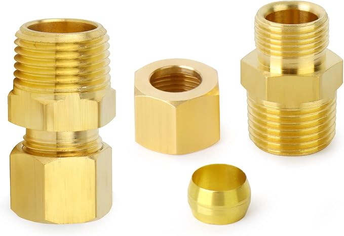 ChillWaves Brass Compression Tube Fitting, 1/8" OD x 1/8" NPT Male Compression - Image 6