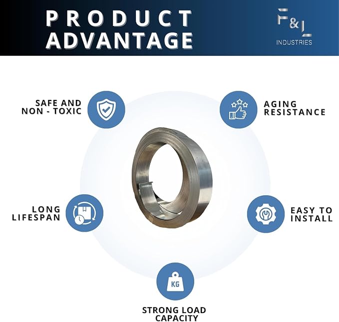 F&L 710-003 Heavy-Duty Metal Strap – 26 Gauge Galvanized Steel, 1-1/2" x 100 ft - Image 8