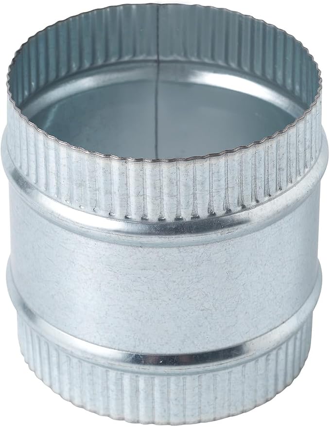 4 Inch Round Galvanized Steel Duct Connector by ZOWZEA