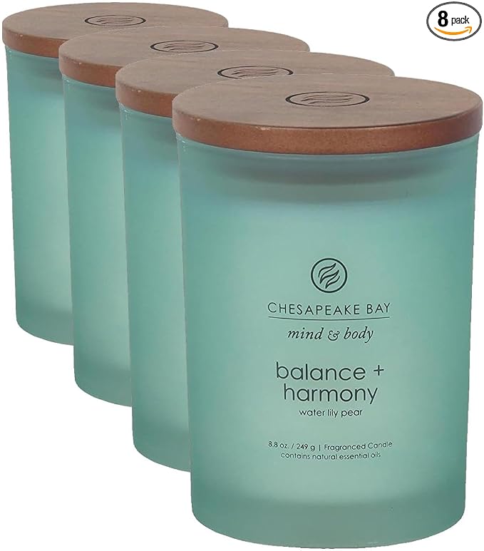 Chesapeake Bay Balance + Harmony Scented Candles Water Lily Pear Fragrance by ChesapeakeBayFragrance