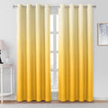 HOMEIDEAS Mustard Yellow Ombre 100% Blackout 52W x 84L 2 Panels | Gradient by HOMEIDEAS