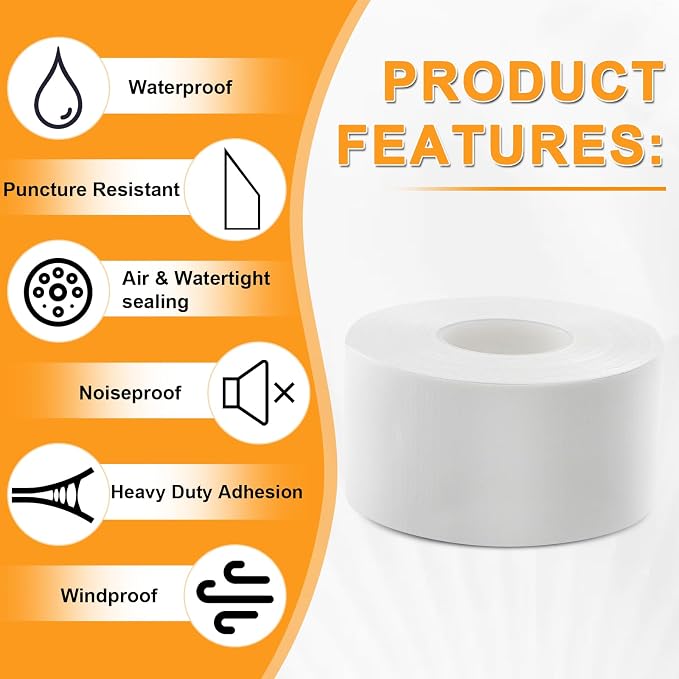 Qoqooice Window Weather Sealing Tape 2 Inch x 90 FT Weather Stripping - Image 3