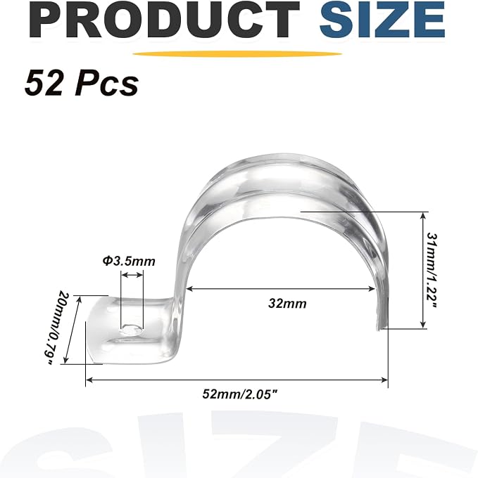 MECCANIXITY 52pcs Conduit Clamp 1 1/4 Inch 32mm, 1 Hole Stainless Steel Pipe - Image 2