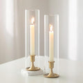 Romadedi Hurricane Candlestick Holders Gold, Taper Candle Holder, Matte Gold by ROMADEDI