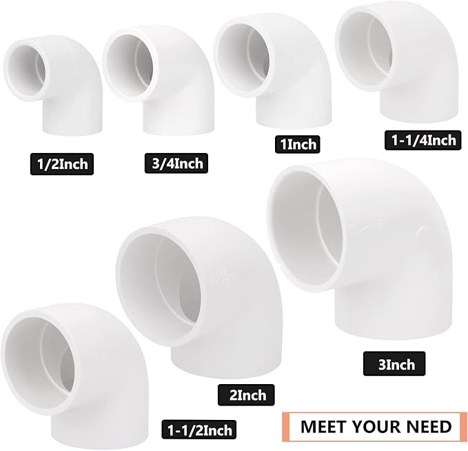 20 Pack 3/4" 90 Degree Elbow Pipe Fittings 2 Way Right Angle PVC Pipe Fitting - Image 4
