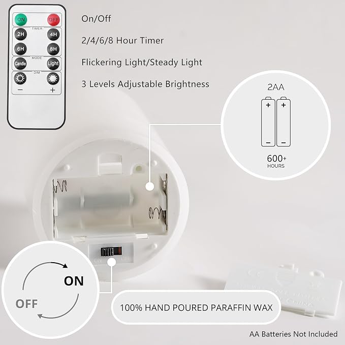 Stmarry White Flameless Candles - Image 6