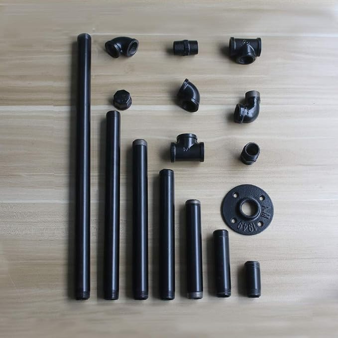 6 Pack 3/4" × 2" Pre-Cut Black Metal Pipe, Industrial Steel Fits Standard Three - Image 5