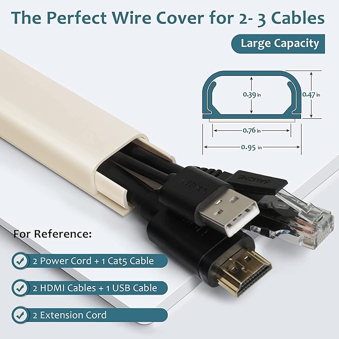 ZhiYo Cable Hider Raceway Kit, Wire Hiders - Image 2