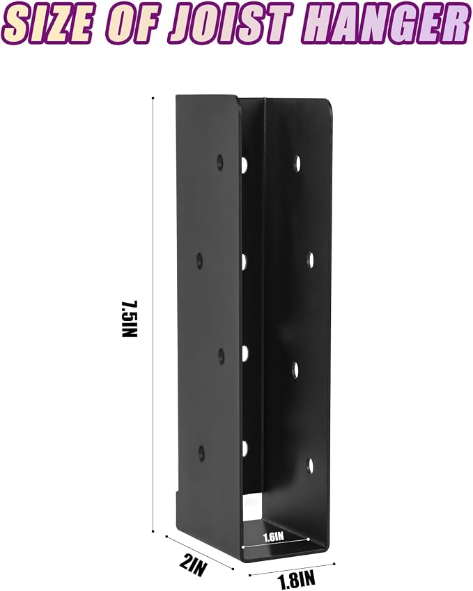 24 Pcs of 2"x 8" Concealed Joist Hangers - Image 2