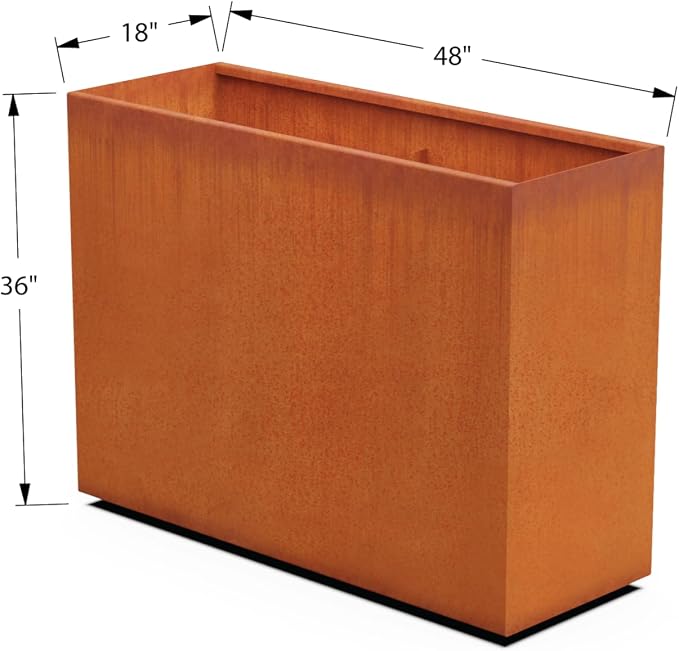 Corten Steel Planters | Large Rectangular Planters - Image 5
