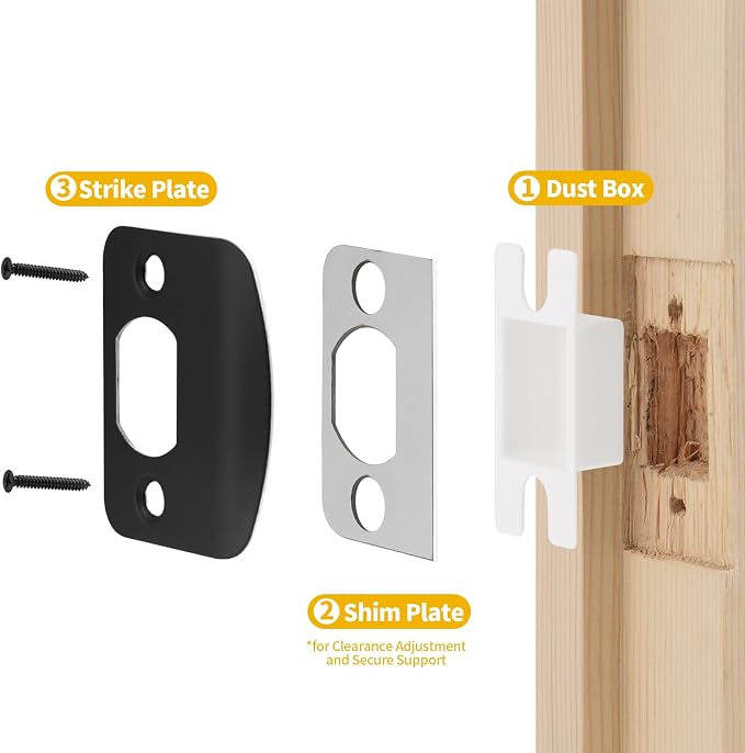 Door Strike Plates Reinforcement Kit, - Image 3