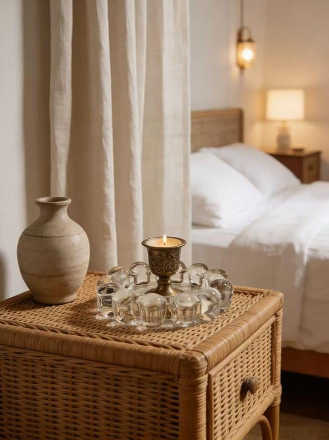 Chic Smoky Bubble Glass Candle Dish – Modern Clear Glass Candle Holder - Image 5