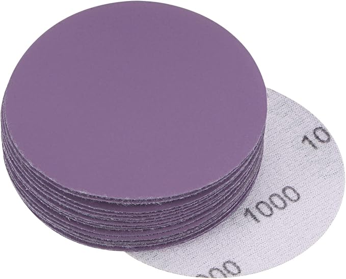 uxcell 20Pcs 3-Inch Purple Sanding Discs 1000 Grits Hook and Loop Professional by uxcell