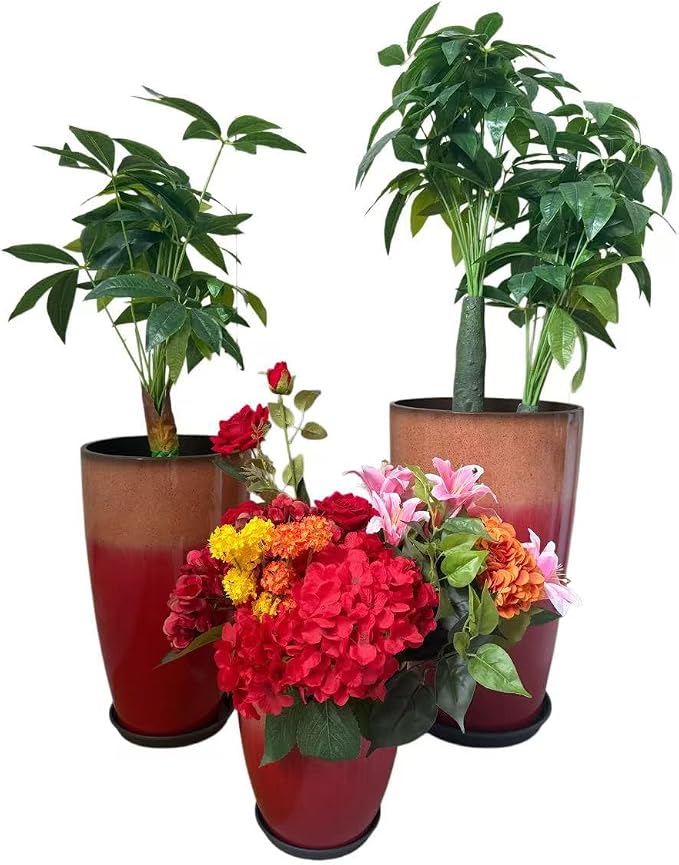 24, 11 Inch Large Plastic Planters by MinCHI257