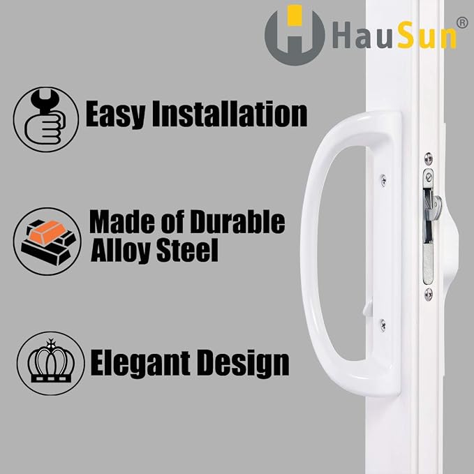 Patio Door Handle Set + Mortise Lock 45° Perfect Replacement - Image 7