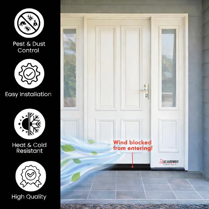 U Shaped Aluminum Door Bottom Sweep - Image 4