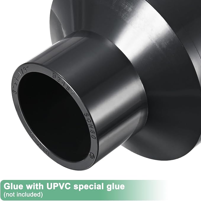 M METERXITY 1-Pack UPVC Reducer Pipe Fitting - Image 4