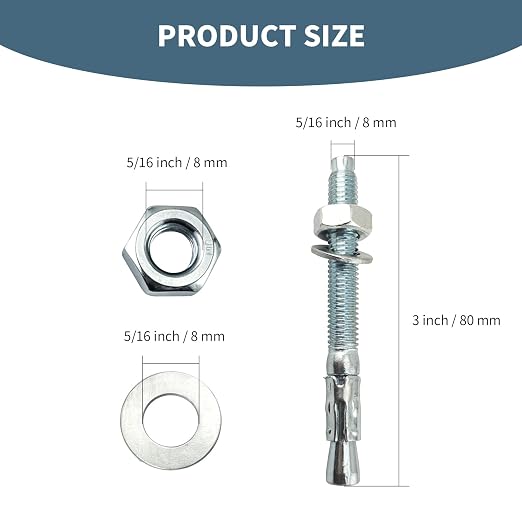 5/16" x 3"Wedge Anchors - Image 2