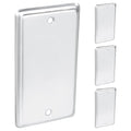 4 Pack - 4x2 Single Gang Rectangle Blank Outlet Cover, Fire Rated | Ideal by OhLectric