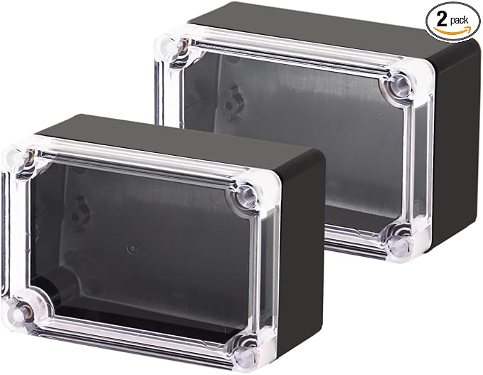 Project Box IP65 Waterproof Junction Box ABS Plastic Black Electrical Boxes DIY by Otdorpatio