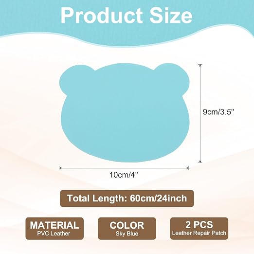PATIKIL Leather Repair Patch, Sky Blue - Image 2