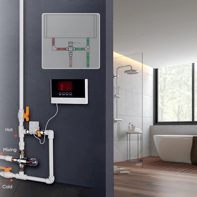 3-Way Thermostatic Mixing Valve DN15 Temperature Control Anti Scald | G1/2 NPS - Image 4