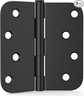 3 Pack Door Hinges 4 Inch, Matte Black Hinges by IOQ