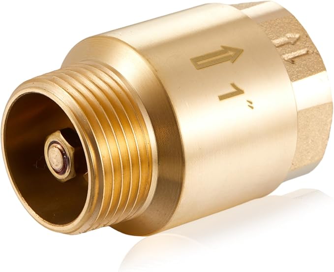 Zonon 1 Pcs 1 Inch Check Valve One Way Brass Non Return in Line Check Valve by Zonon