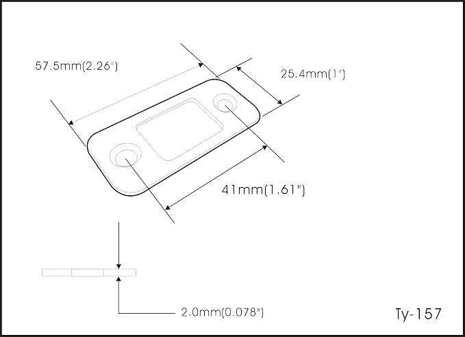 Solid Brass Deadbolt Strike Plate, Door Backplate, Round Corner, Brush Nickel - Image 2