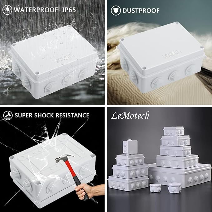 ABS Plastic Dustproof Waterproof IP65 Junction Box Universal Electrical Project - Image 8