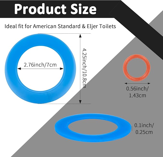 Flush Valve Seal for American Standard & Eljer Toilets, Upgraded Silicone - Image 6