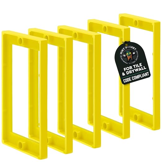 ReceptXtenders 1/4" Single Gang Outlet Box Extenders, UL Listed, Electrical Box by MintBucketBrands