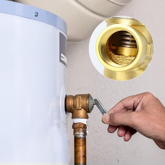 GASHER 1PCS Brass Temperature Pressure Relief Valve - Image 6