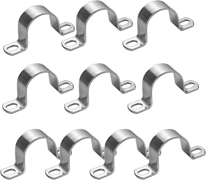 40mm U-Tube Strap Clamp, Stainless Steel-304 | Heavy Duty, 2 Hole, Rigid by Choosewhatyouneed