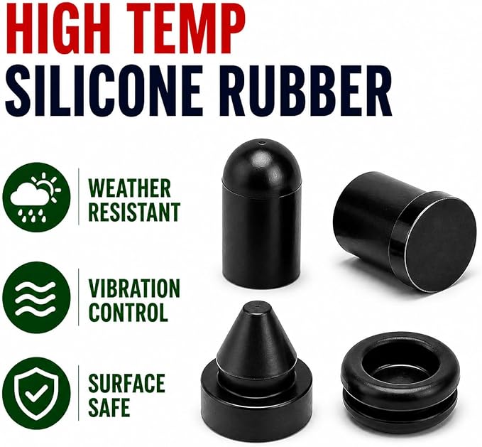 2" Silicone Blind Panel Plugs Fit 1/8" Panels Knockout Hole Covers Firewall - Image 8