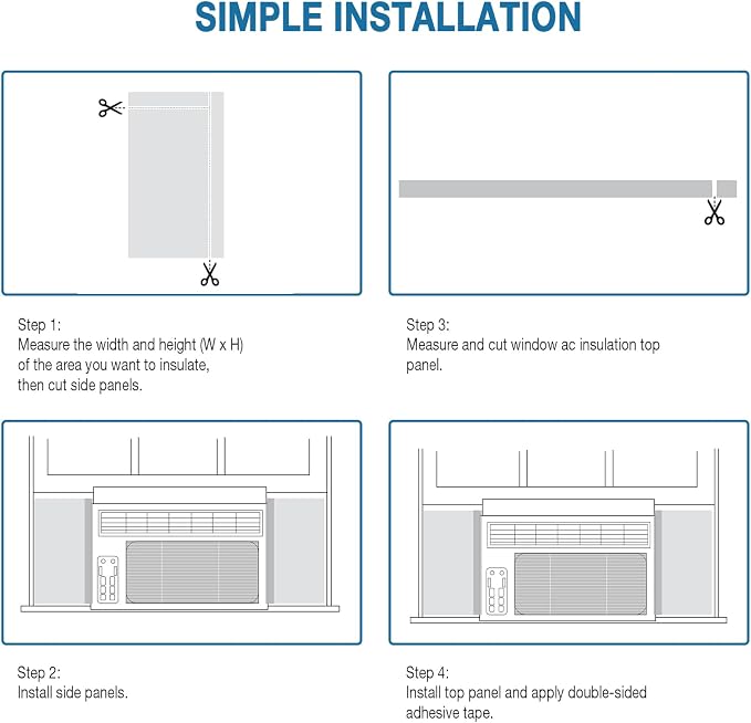 Window Air Conditioner Foam Side Panel, Easy Installation, Replacement - Image 5