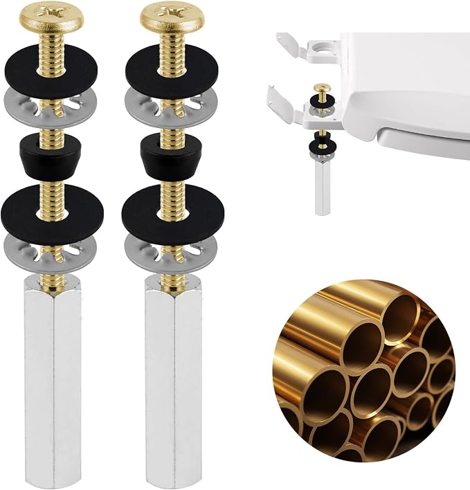 Universal Solid Brass Toilet Seat Screws by iFealClear