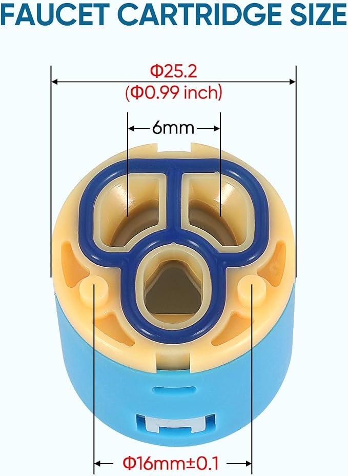 Faucet Cartridge Replacement Diameter 25mm Double Sealing - Image 7